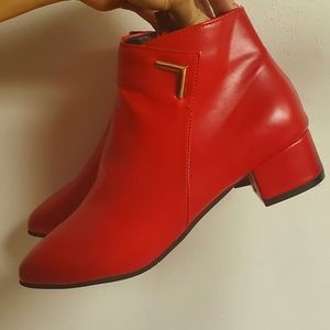 Red booties NEW